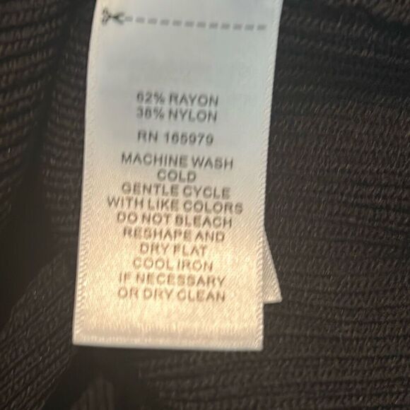 Adrienne Landau Quartz Size M Long Sleeve High Slit Sweater Dress Jet Black NWT - Picture 15 of 15